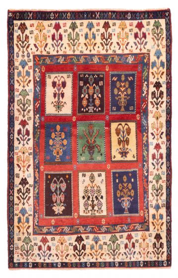 Persian Style 3'9" x 6'3" Hand-knotted Wool Rug 
