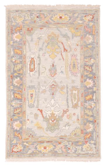 Indian Modern Oushak 3'6" x 5'6" Hand-knotted Wool Rug 