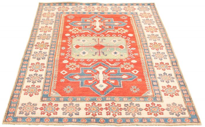 Afghan Finest Ghazni 6'2" x 9'1" Hand-knotted Wool Rug 