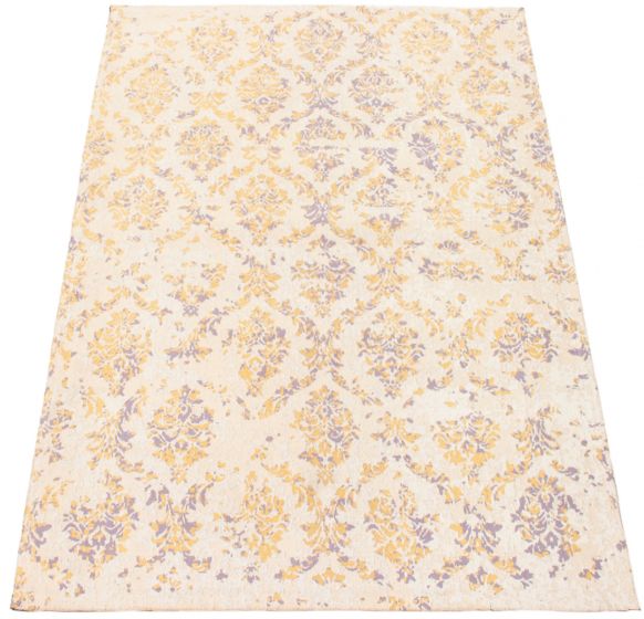 Indian Collage 5'3" x 7'9" Handmade Chenille Rug 
