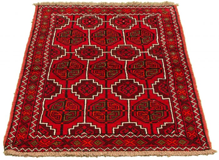 Afghan Akhjah 3'6" x 5'4" Hand-knotted Wool Rug 