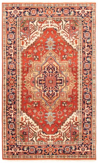 Indian Serapi Heritage 4'8" x 7'9" Hand-knotted Wool Rug 