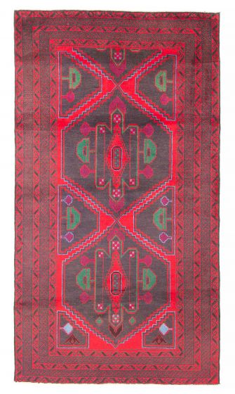 Afghan Teimani 3'7" x 6'4" Hand-knotted Wool Rug 