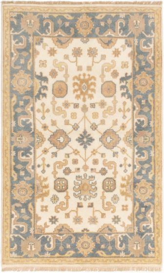 Indian Royal Oushak 4'0" x 6'3" Hand-knotted Wool Rug 