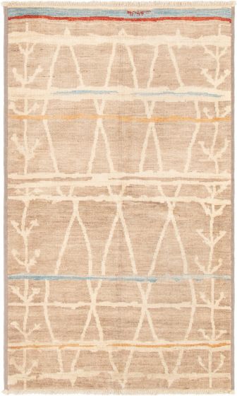 Indian Tangier 5'2" x 7'10" Hand-knotted Wool Rug 