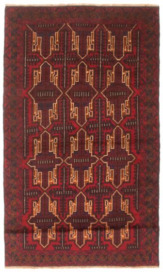 Afghan Bahor 3'8" x 6'4" Hand-knotted Wool Rug 
