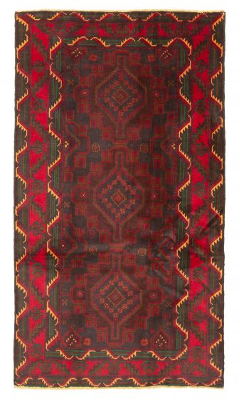 Afghan Teimani 3'8" x 6'7" Hand-knotted Wool Rug 