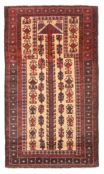 Afghan Teimani 2'11" x 5'2" Hand-knotted Wool Rug 
