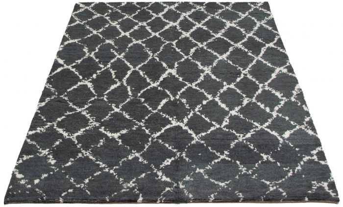Indian Arlequin 6'0" x 9'0" Hand-knotted Wool Rug 
