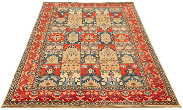 Afghan Finest Ghazni 6'7" x 9'4" Hand-knotted Wool Rug 