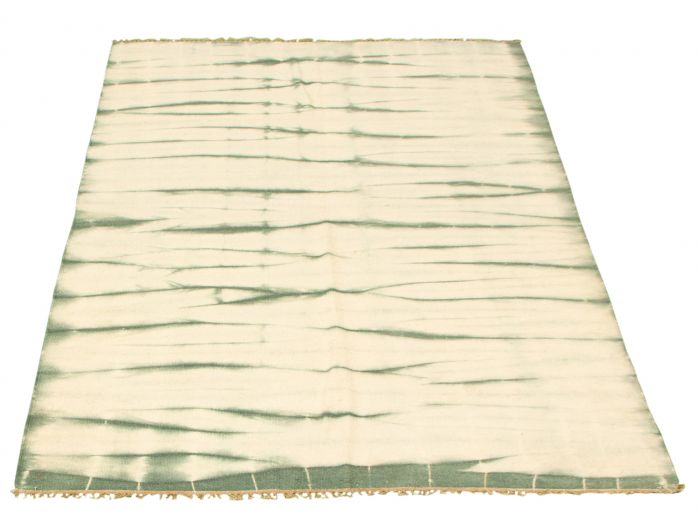 Turkish Color Transition 4'10" x 7'11" Flat-Weave Wool Kilim 