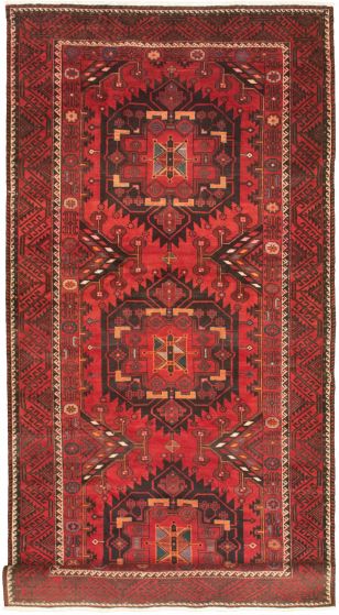Persian Style 4'8" x 10'6" Hand-knotted Wool Rug 