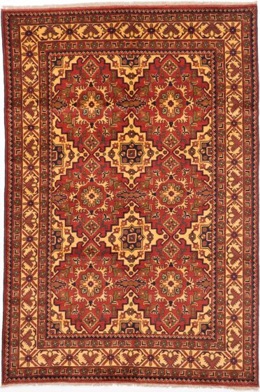 Afghan Finest Kargahi 6'8" x 9'10" Hand-knotted Wool Rug 