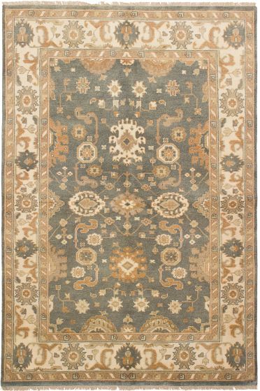 Indian Royal Oushak 6'0" x 9'1" Hand-knotted Wool Rug 