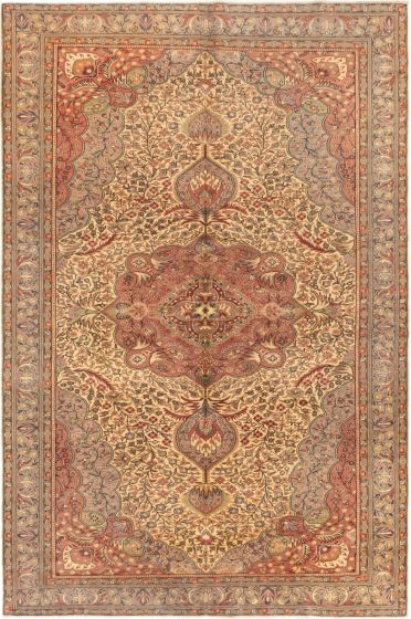 Turkish Hereke 6'4" x 9'8" Hand-knotted Wool Rug 