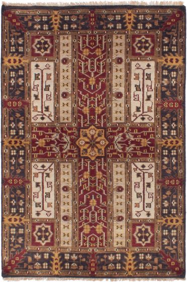 Indian Royal Mahal 3'8" x 5'8" Hand-knotted Wool Rug 