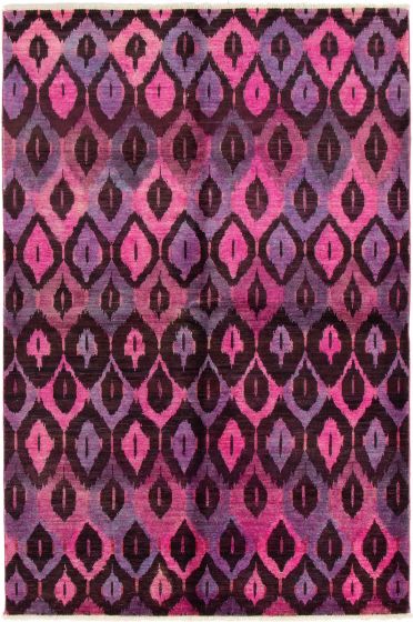Indian Vibrance 5'8" x 8'8" Hand-knotted Wool Rug 
