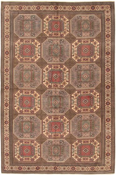 Turkish Kayseri Vintage 6'5" x 9'10" Hand-knotted Wool Rug 