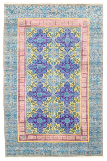 Pakistani Lahore Finest Collection 6'0" x 9'2" Hand-knotted Wool Rug 