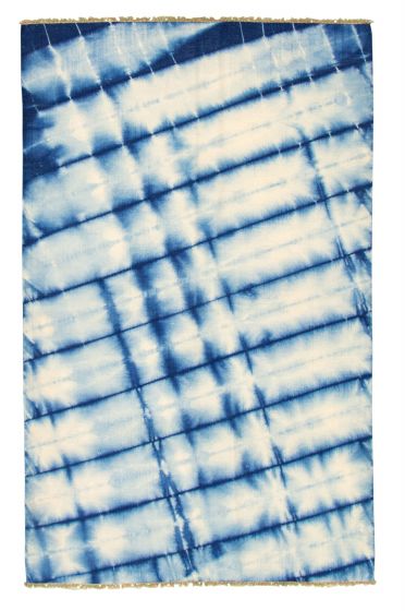 Turkish Color Transition 5'0" x 8'0" Flat-Weave Wool Kilim 