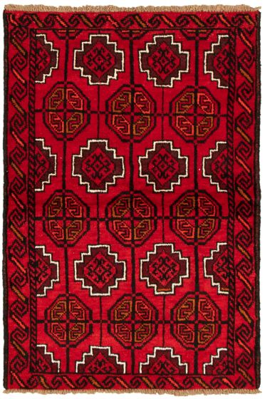 Afghan Akhjah 3'6" x 5'7" Hand-knotted Wool Rug 