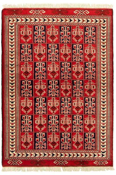Turkmenistan Turkman 4'3" x 6'2" Hand-knotted Wool Rug 