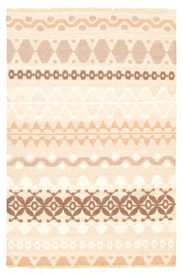 Turkish Old Style 5'4" x 8'0" Flat-Weave Wool Kilim 