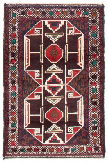 Afghan Teimani 2'11" x 4'7" Hand-knotted Wool Rug 