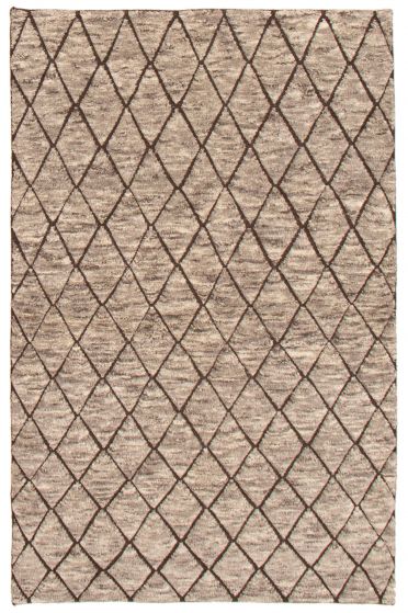 Indian Tangier 4'11" x 7'8" Hand-knotted Wool Rug 