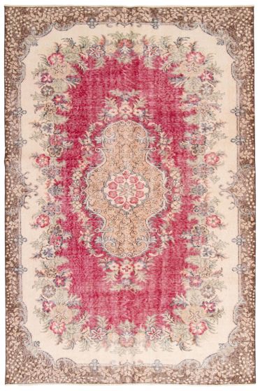 Turkish Antalya Vintage 5'8" x 8'8" Hand-knotted Wool Rug 