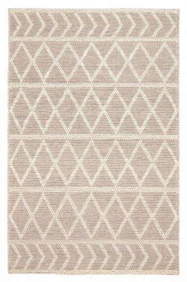 Indian Sienna 5'1" x 7'11" Braid weave Wool Rug 