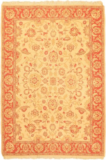 Afghan Chobi 7'3" x 10'4" Flat-weave Wool Copper Tapestry Kilim - Closeout