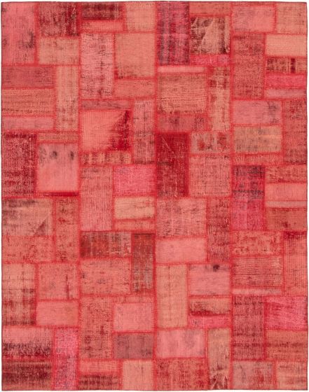 Turkish Color Transition Patchwork 5'7" x 7'9" Hand-knotted Wool Rug 