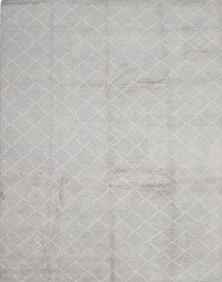 Indian Arlequin 9'4" x 11'10" Hand-knotted Wool Rug 