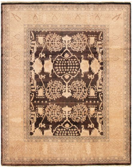 Pakistani Peshawar Oushak 8'2" x 10'2" Hand-knotted Wool Rug 