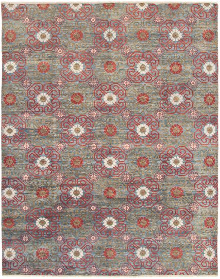 Indian Finest Oushak 8'0" x 10'0" Hand-knotted Wool Dark Red Rug