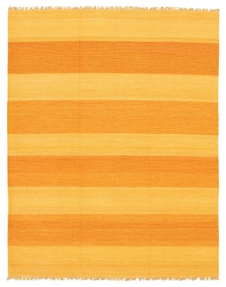 Turkish Boho 7'10" x 9'10" Flat-Weave Wool Kilim 
