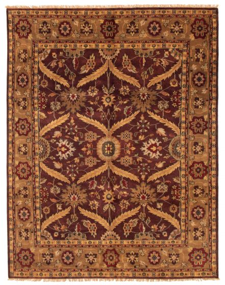 Indian Royal Mahal 7'9" x 9'9" Hand-knotted Wool Rug 