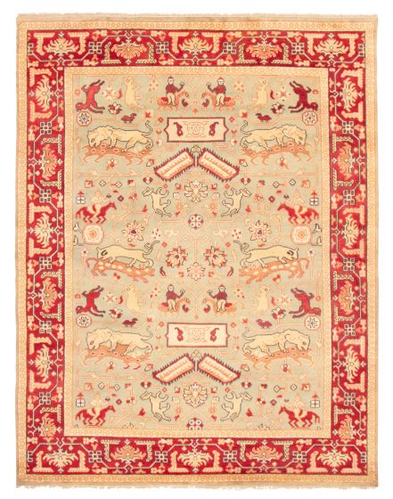 Indian Serapi Heritage 8'1" x 11'7" Hand-knotted Wool Rug 