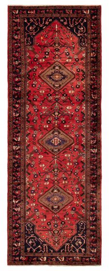 Persian Style 3'6" x 9'3" Hand-knotted Wool Rug 