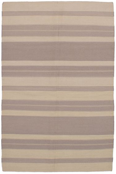 Turkish Ankara FW 5'0" x 7'10" Flat-Weave Wool Kilim 