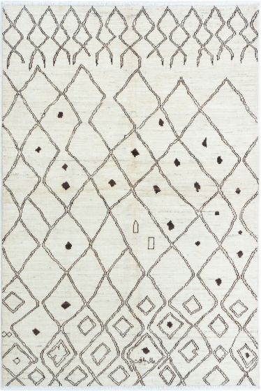 Indian Shalimar 6'0" x 8'10" Hand-knotted Wool Rug 