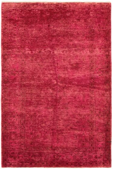 Indian Color transition 5'0" x 7'10" Hand-knotted Wool Rug 