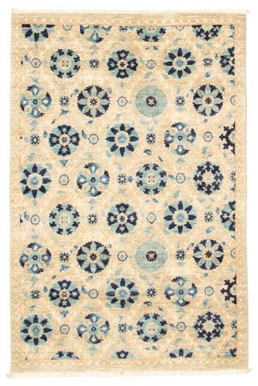 Pakistani Lahore Finest Collection 4'0" x 6'2" Hand-knotted Wool Rug 