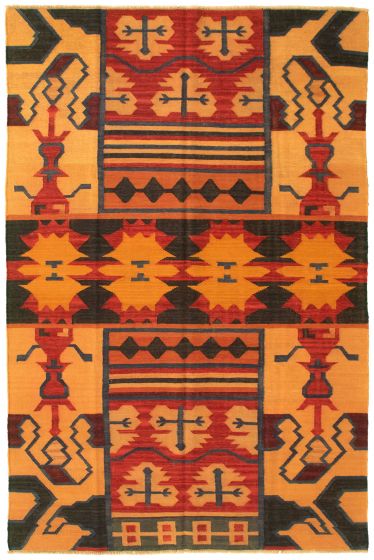 Turkish Sundance 6'0" x 9'2" Flat-Weave Wool Kilim 