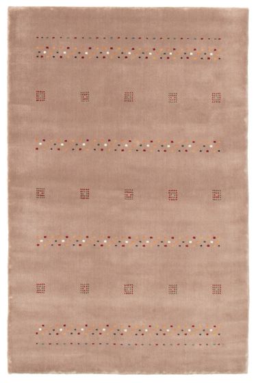 Indo Gabbeh 4'0" x 6'0" Hand Loomed Wool Rug 
