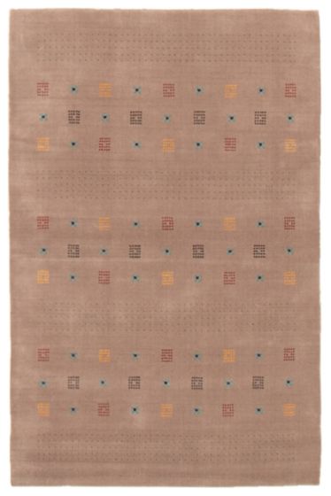 Indo Gabbeh 4'0" x 6'0" Hand Loomed Wool Rug 
