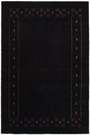 Indo Gabbeh 5'8" x 8'7" Hand Loomed Wool Rug 
