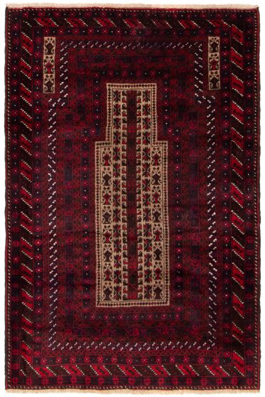 Afghan Teimani 3'3" x 5'0" Hand-knotted Wool Rug 