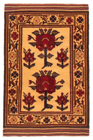 Afghan Tajik Caucasian 3'1" x 4'8" Hand-knotted Wool Rug 